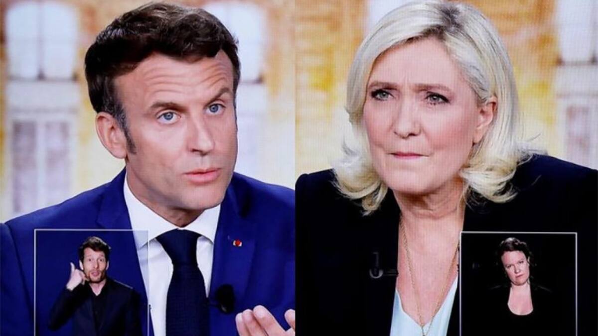 Debate presidencial en Francia, Macron y Le Pen, Foto NA