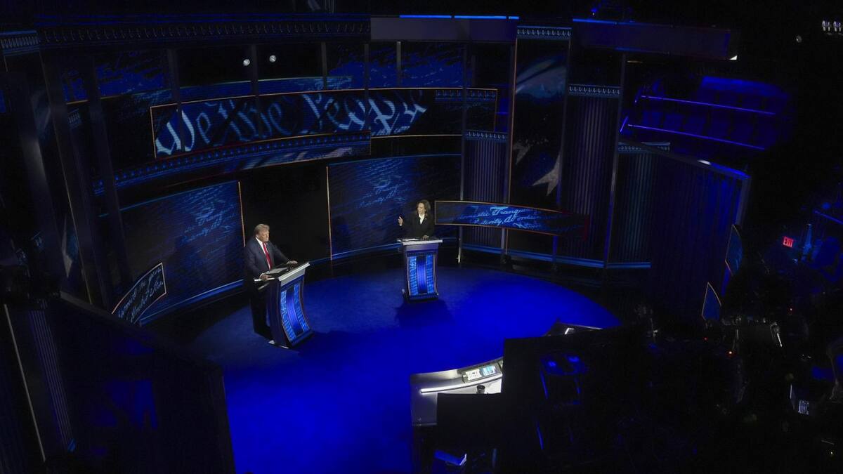 Debate presidencial entre Kamala Harris y Donald Trump. Foto: EFE