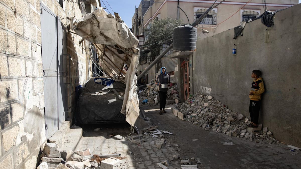 Ataques en la Franja de Gaza. Foto: EFE.