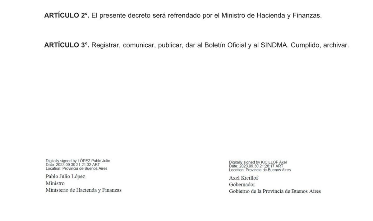 Decreto de aceptación de renuncia de Insaurralde