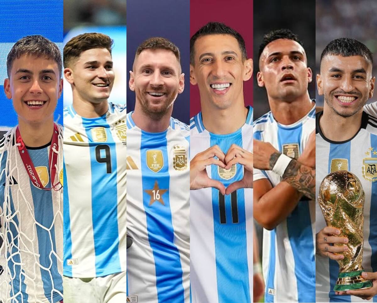 Delanteros campeones en el Mundial de Qatar 2022. Fotos: redes sociales