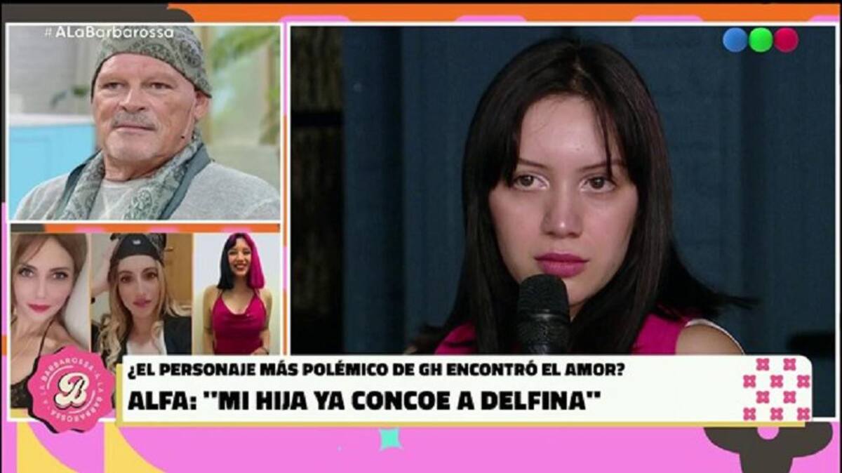 Delfina de novia con Alfa. Foto: captura Telefe.