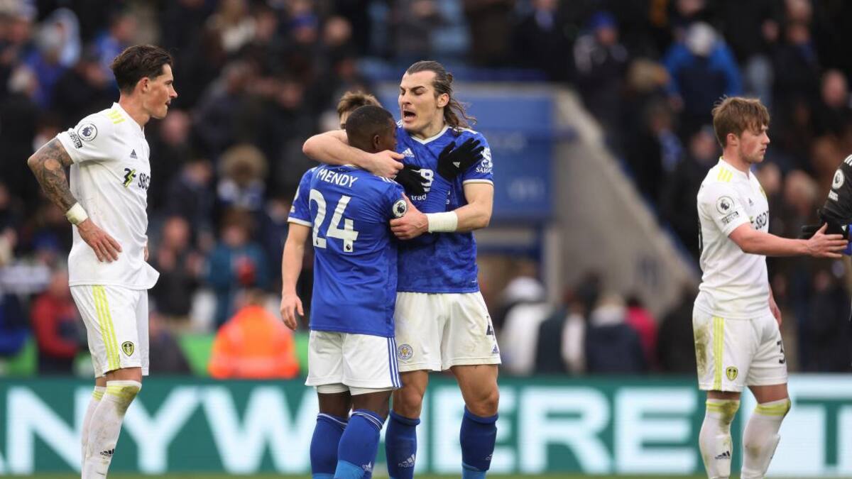 Derrota de Leeds ante Leicester por la Premier League, REUTERS