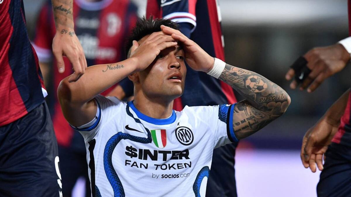 Derrota del Inter ante el Bologna por la Serie A. Foto: Reuters.