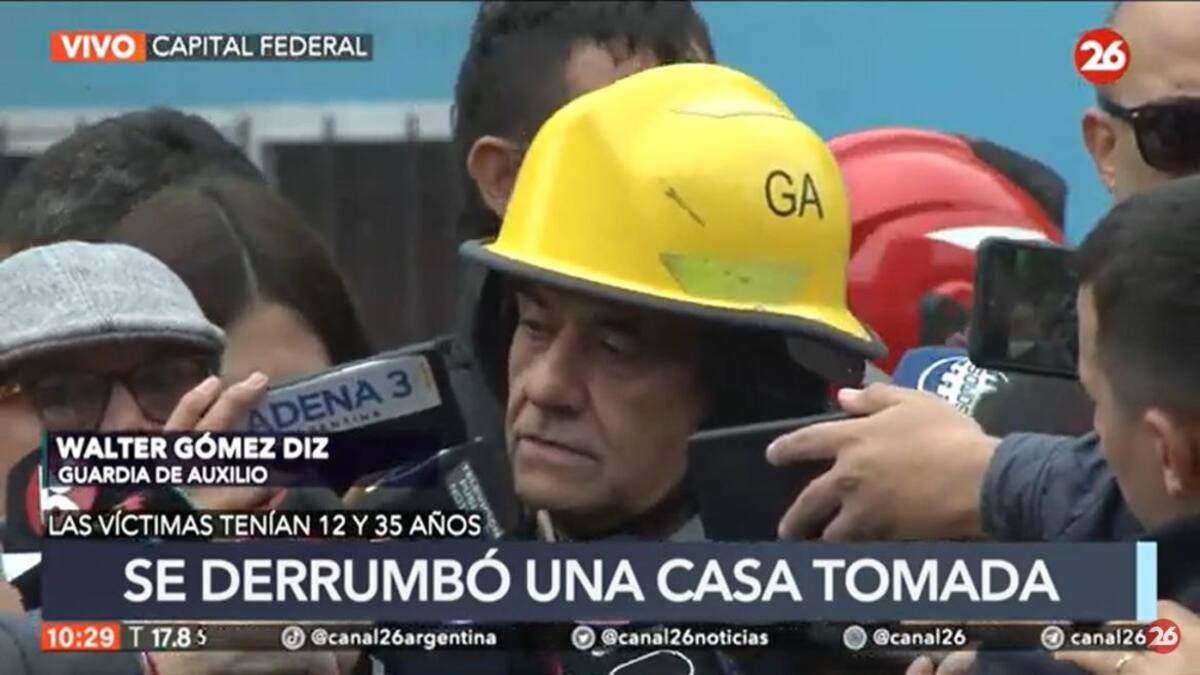 Derrumbe en Floresta, bombero, Canal 26