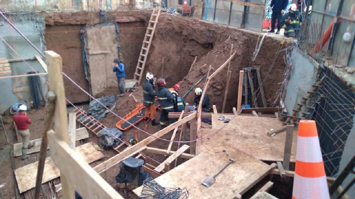 Derrumbe en obra en construcción de Palermo