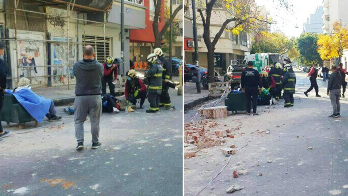 Derrumbe en Villa Crespo, fotos CABA