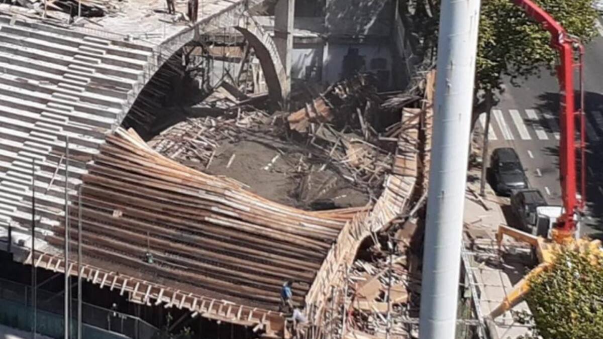 Derrumbe tribuna de Ferro