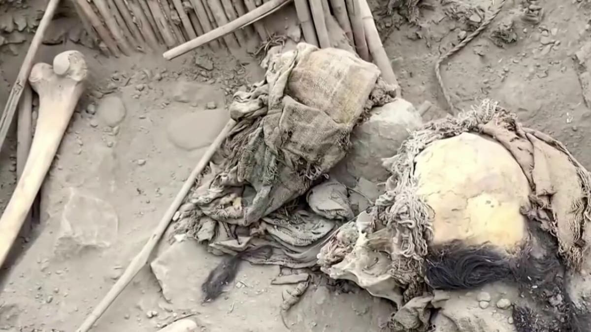 Insólito y sorprendente: descubren cinco momias de más de mil años bajo ocho toneladas de basura en Perú