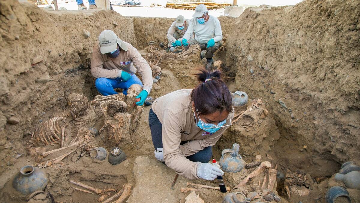 Descubrimientos en el yacimiento Chan Chan, en Perú. Foto: Proyecto Especial Complejo Arqueológico Chan Chan