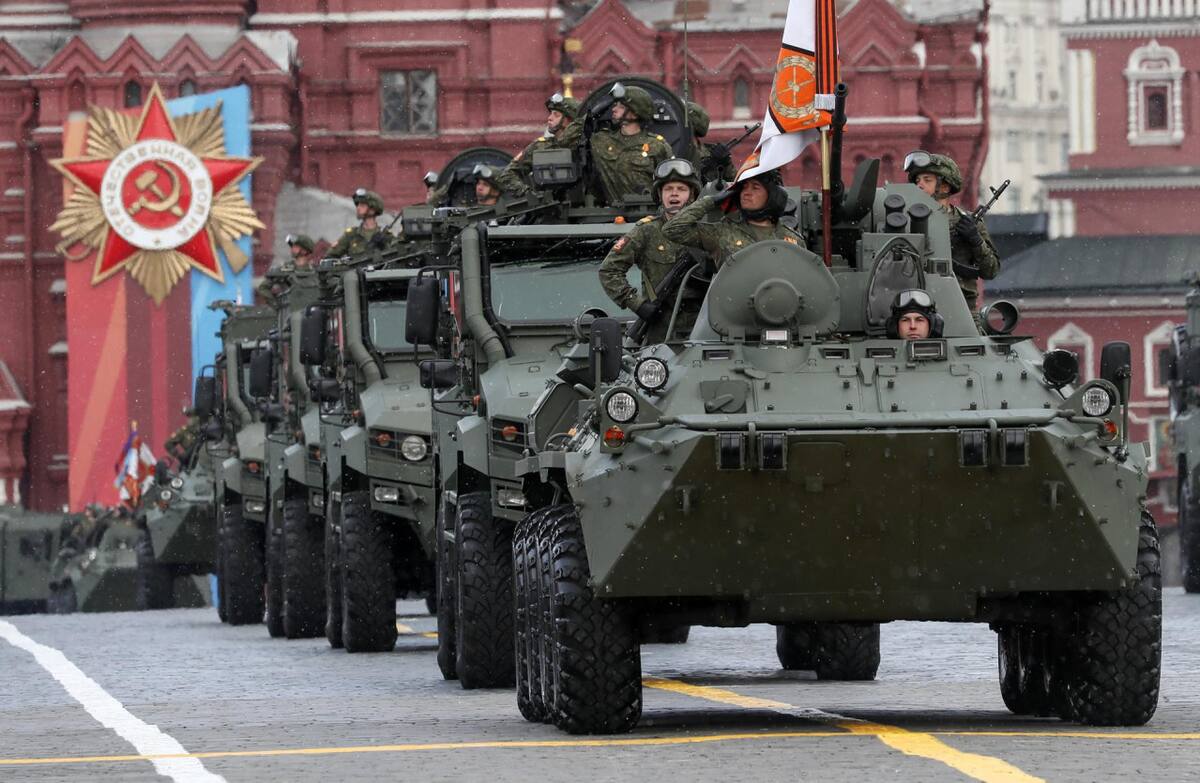 Desfile militar en Rusia por el Día de la Victoria. Foto: EFE.