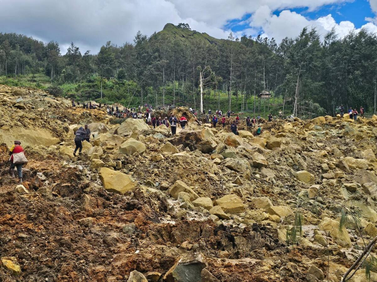 Deslizamiento de tierra en Papúa Nueva Guinea. Foto: Reuters.