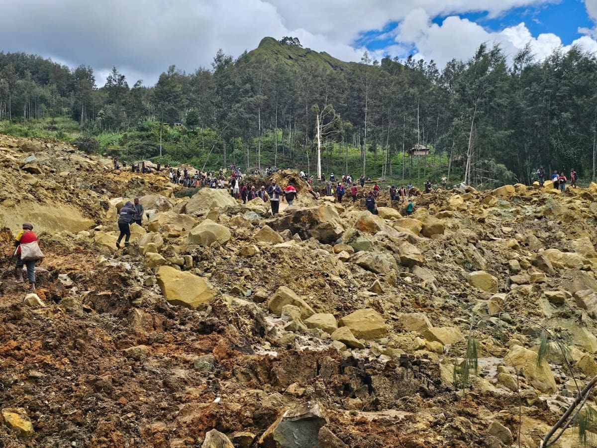 Deslizamiento de tierra en Papúa Nueva Guinea. Foto: Reuters.