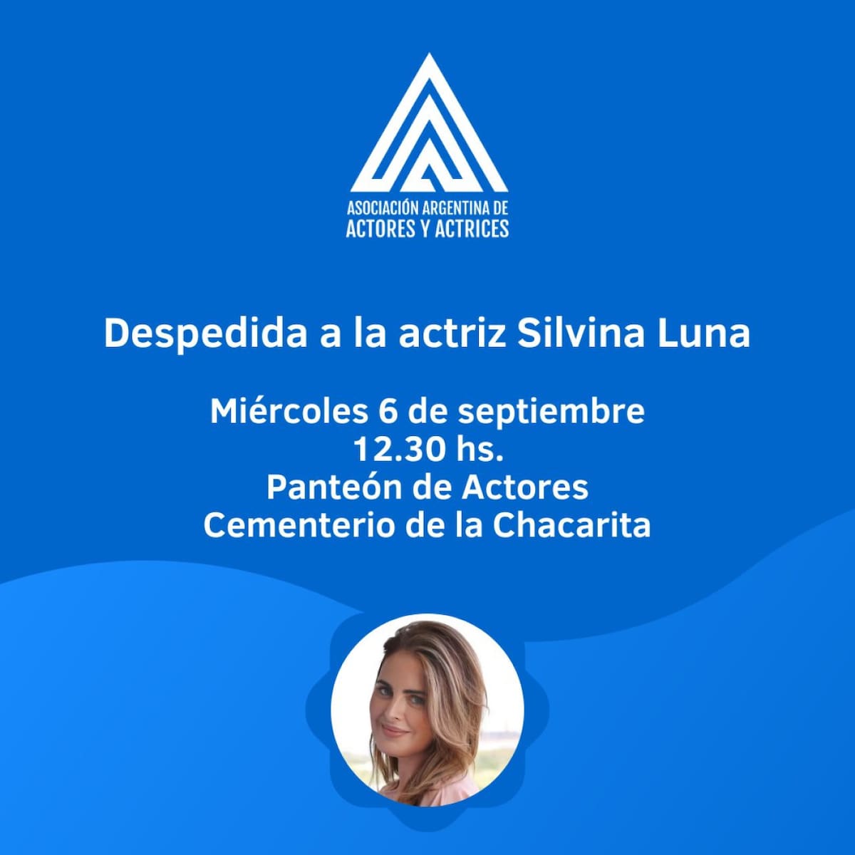 Despedida a Silvina Luna. Foto: Twitter.