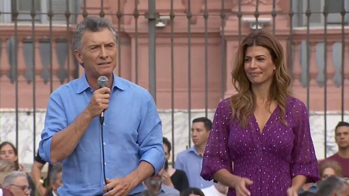 Despedida de Macri ante sus votantes, foto captura YouTube