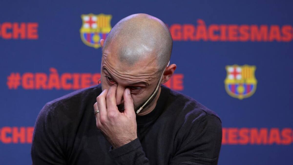 Despedida de Mascherano del Barcelona (Reuters)