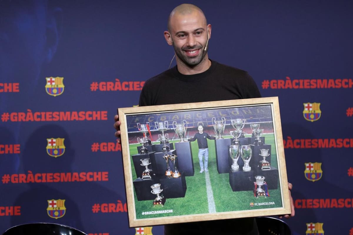 Despedida de Mascherano del Barcelona (Reuters)