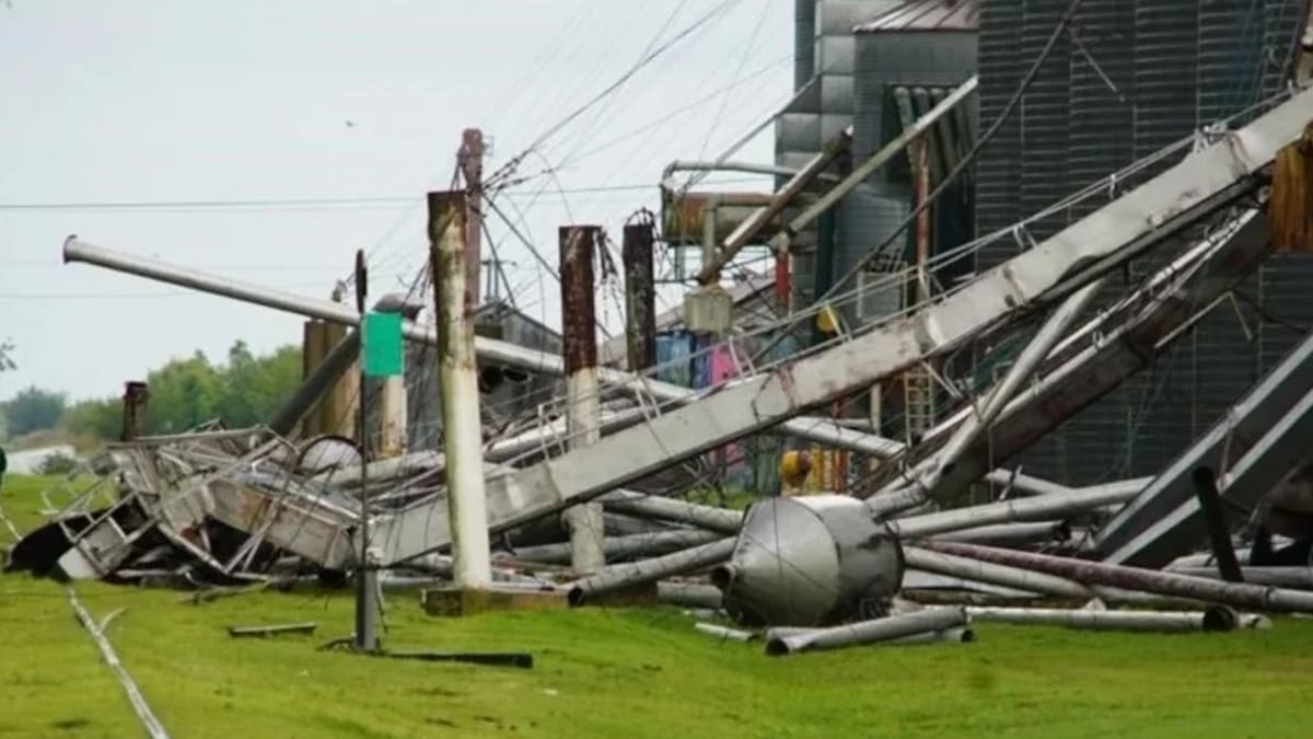 Cortes de luz, caída de árboles y voladuras de techos: un feroz temporal causó destrozos en el sur de Santa Fe
