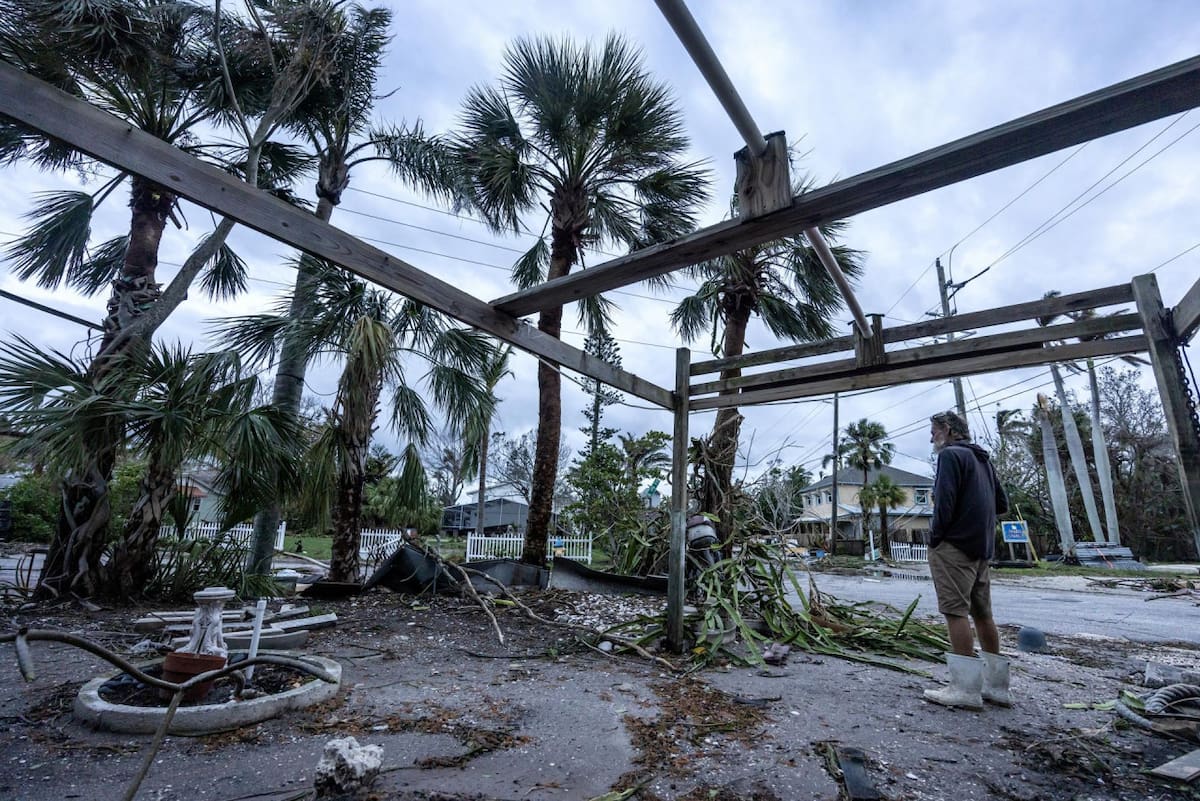 Destrozos en Florida por el huracán Milton. Foto: EFE.