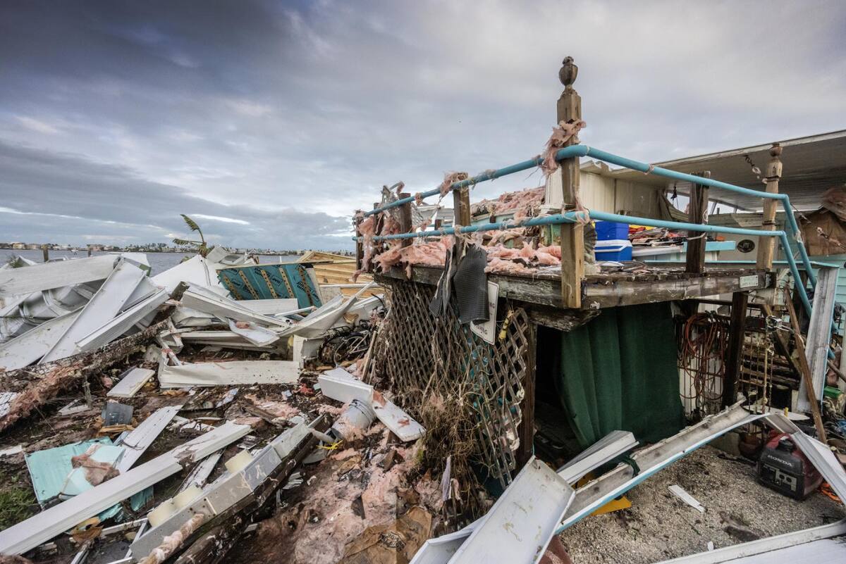 Destrozos en Florida por el huracán Milton. Foto: EFE.