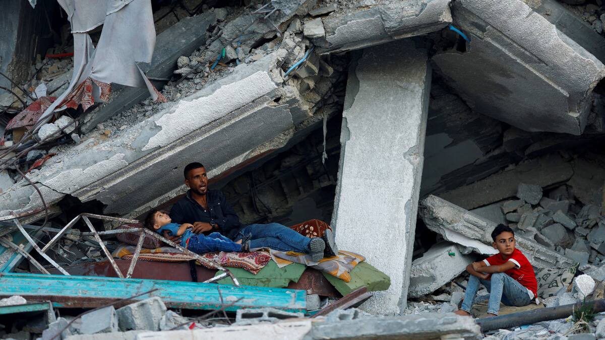 Destrozos en la Franja de Gaza. Foto: Reuters.