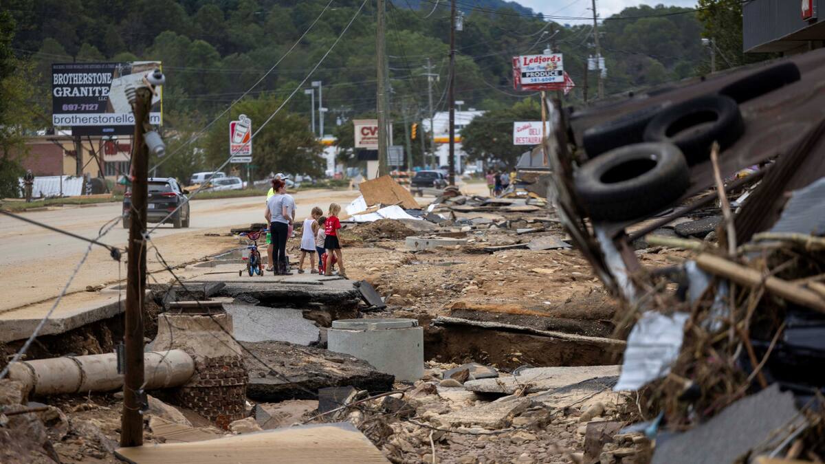 Destrozos por el huracán Helene. Foto: Reuters.