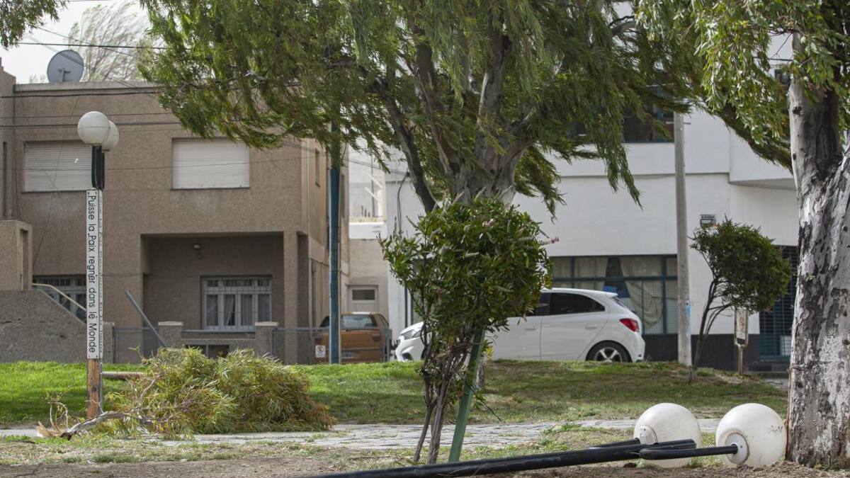 Destrozos por viento en Chubut