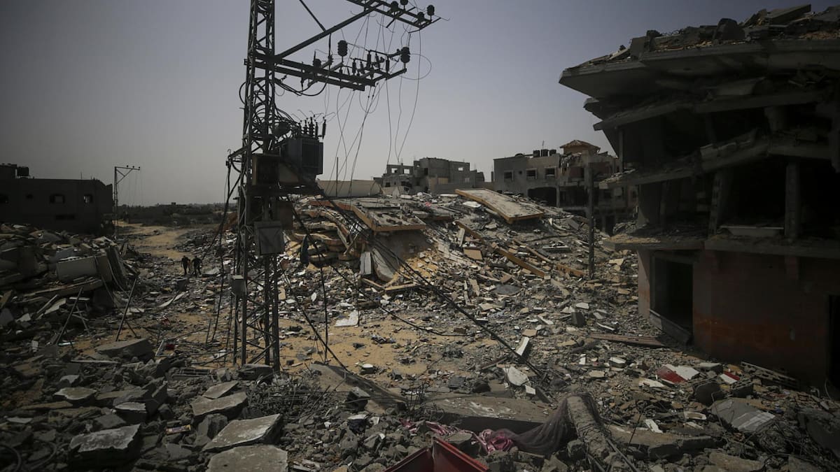 Destrucción en la Franja de Gaza. Foto: EFE.