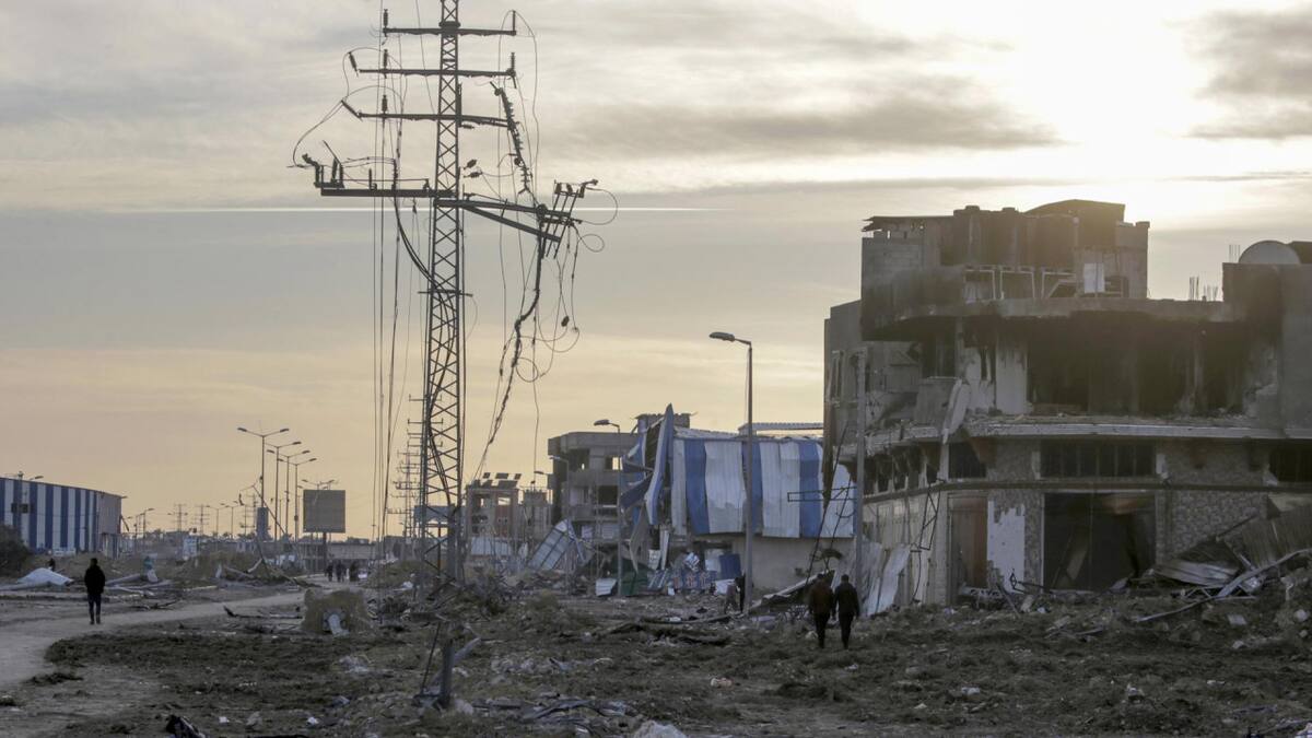 Destrucción en la Franja de Gaza. Foto: EFE.