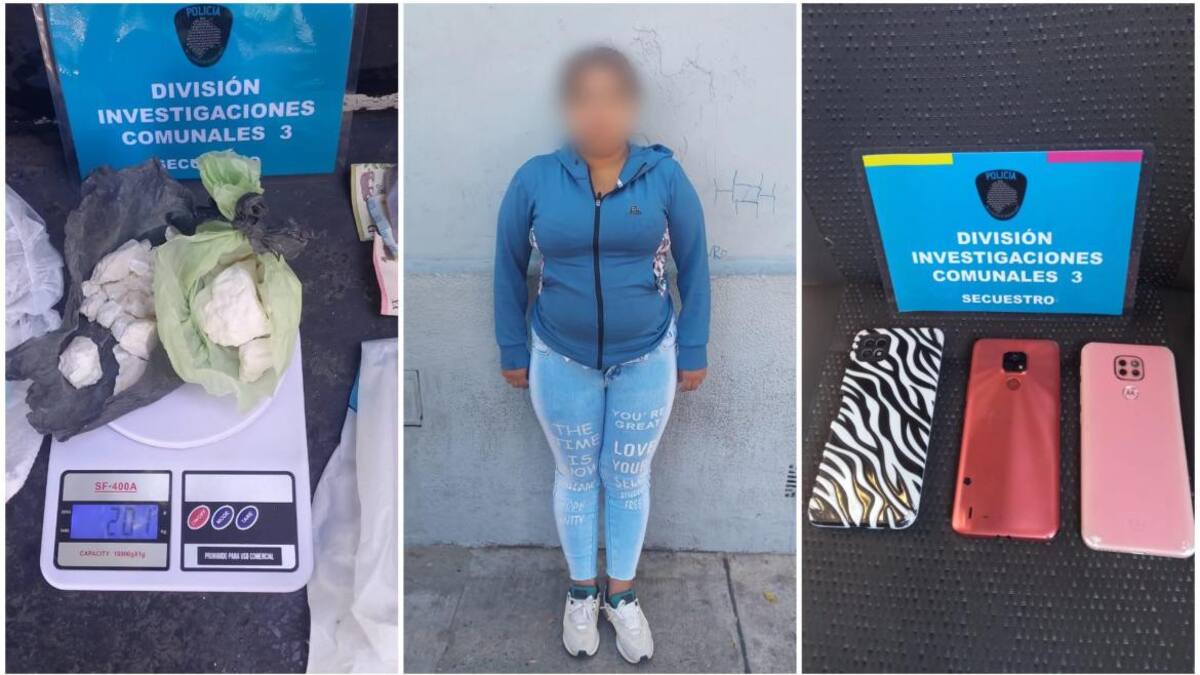 Detención de la mama dealer en Constitución. Fotos: @ragotelam