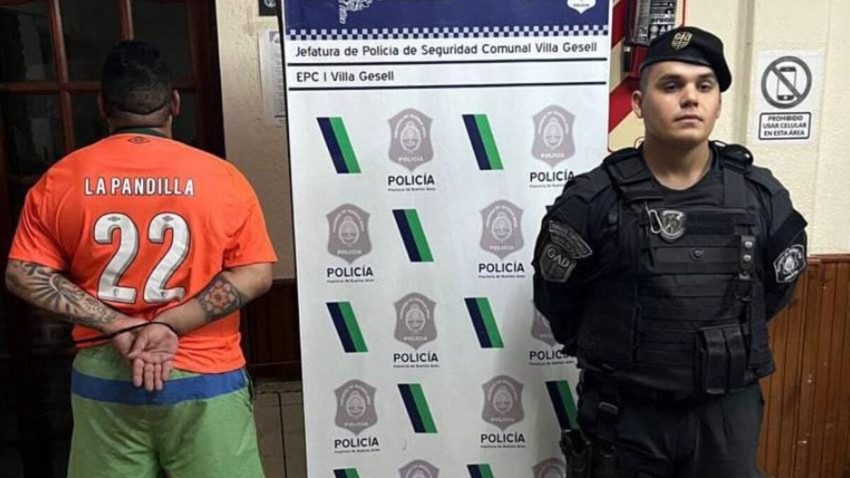 Detención del líder de la barra de Vélez por agresión en Villa Gesell. Foto: NA.