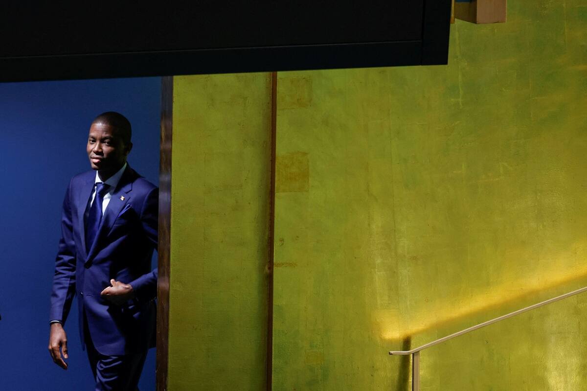 Dickon Mitchell en la Asamblea General de la ONU. Foto: Reuters.