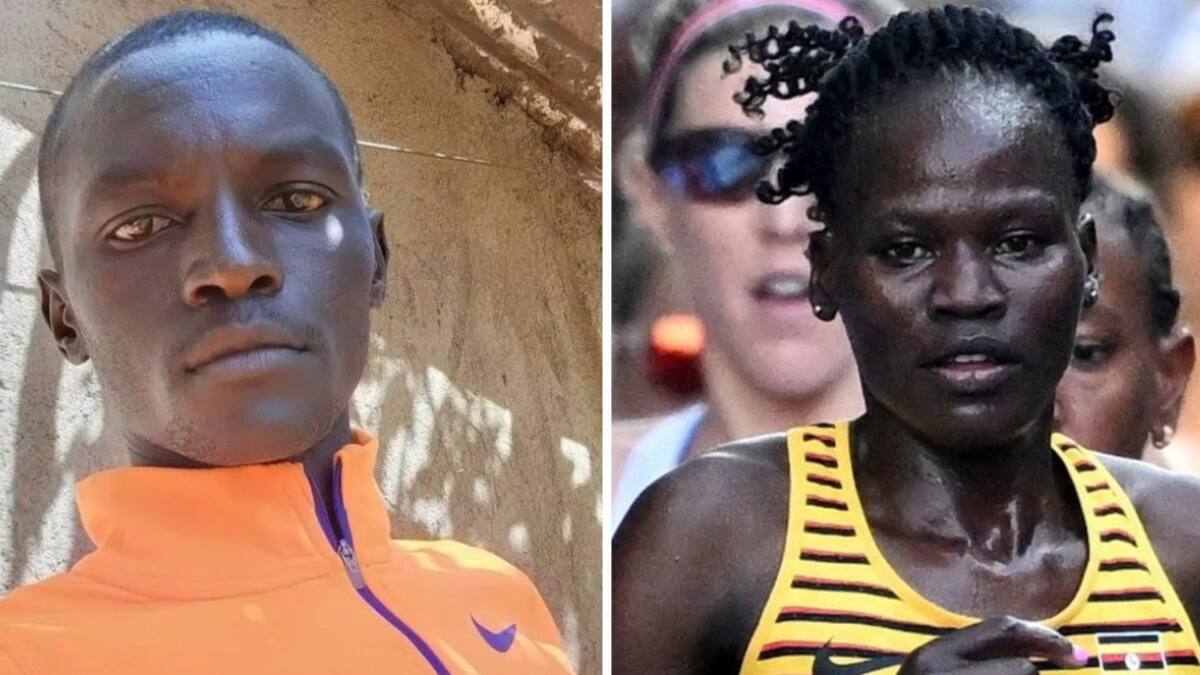 Dickson Ndiema y la atleta Rebecca Cheptegei.