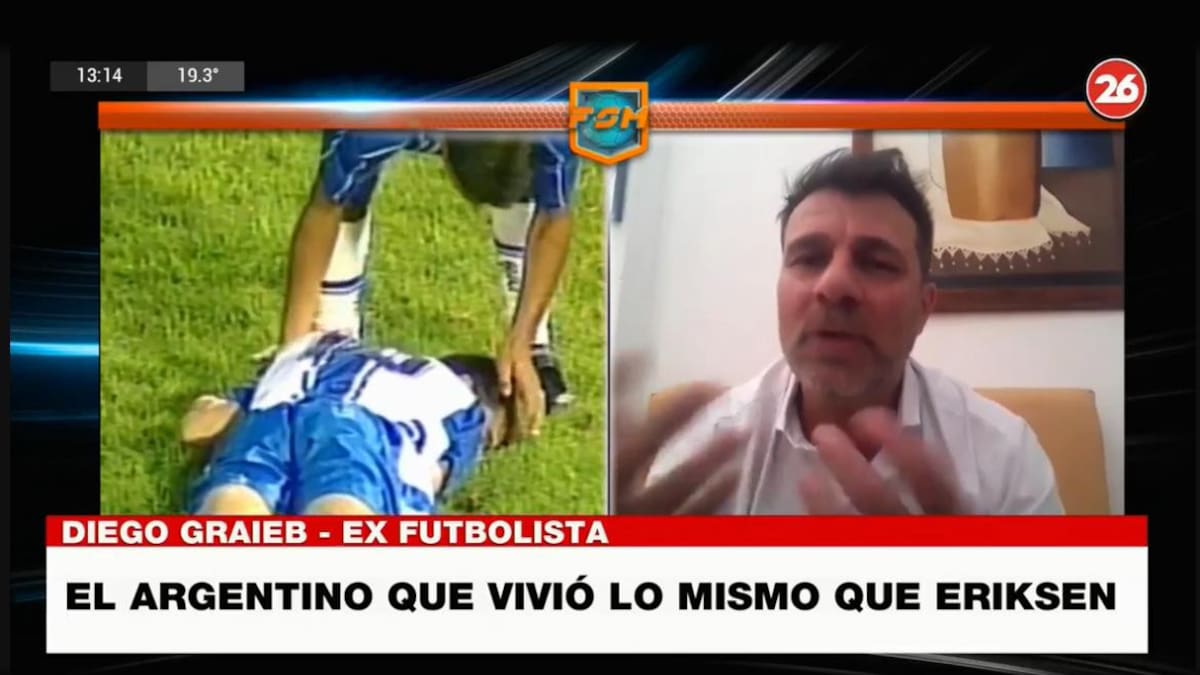 Diego Graieb, el jugador argentino al que le pasó lo mismo que a Eriksen, CANAL 26