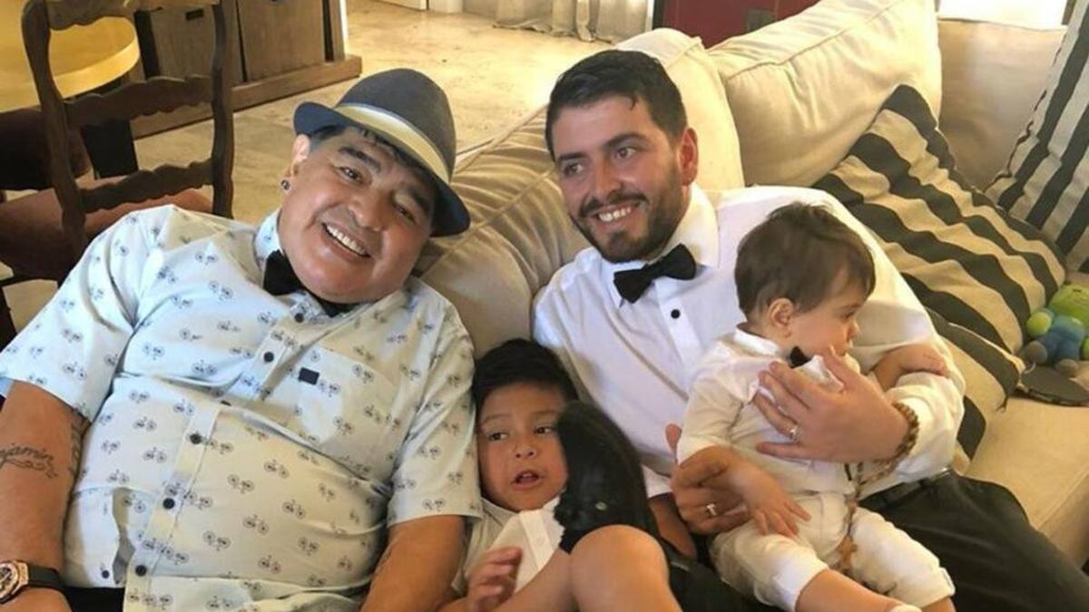 Diego Maradona, bautismo de su nieto