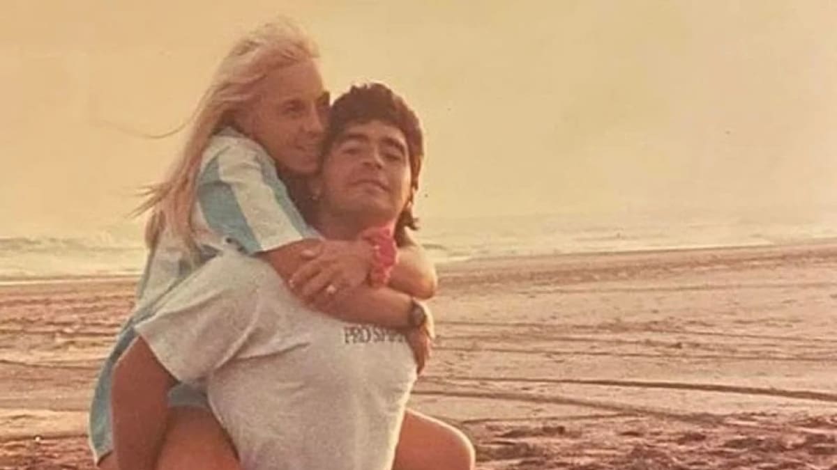 Diego Maradona y Claudia Villafañe. Foto: familia Maradona