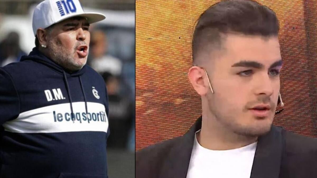 Diego Maradona y Santiago Lara