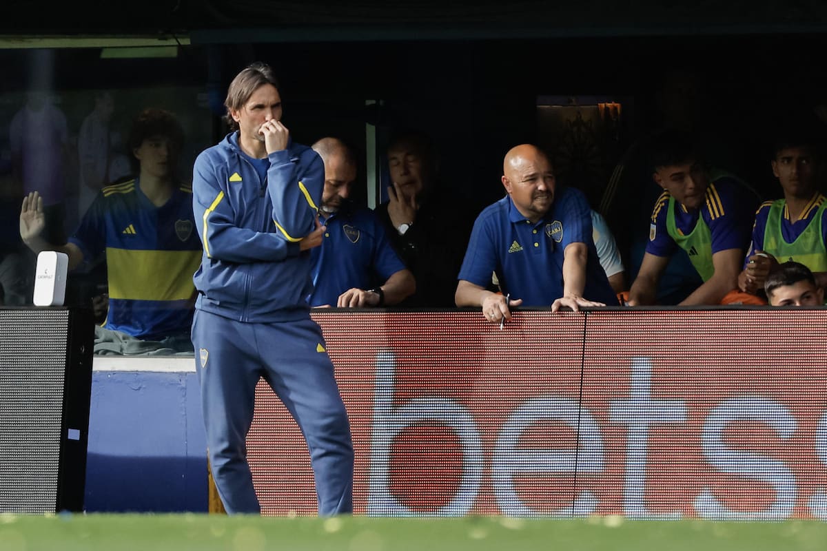 Diego Martínez, entrenador de Boca. Foto: EFE.