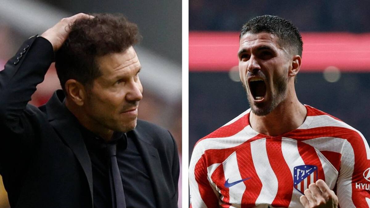 Diego Simeone y Rodrigo De Paul. Foto: Reuters.