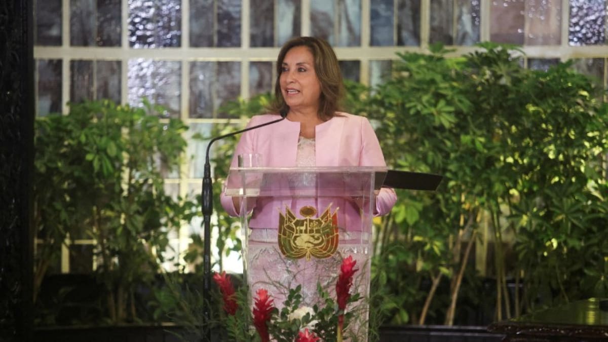Dina Boluarte, presidenta de Perú. Foto: Reuters.
