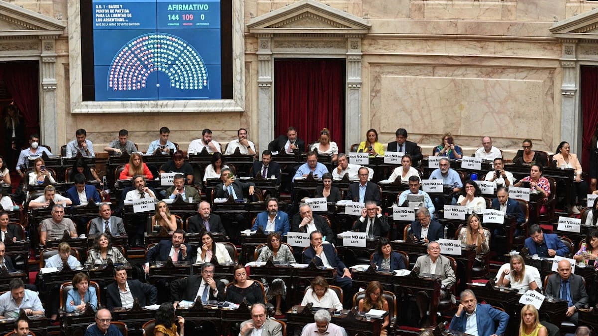 Diputados aprobó en general la Ley Ómnibus. Foto: Télam