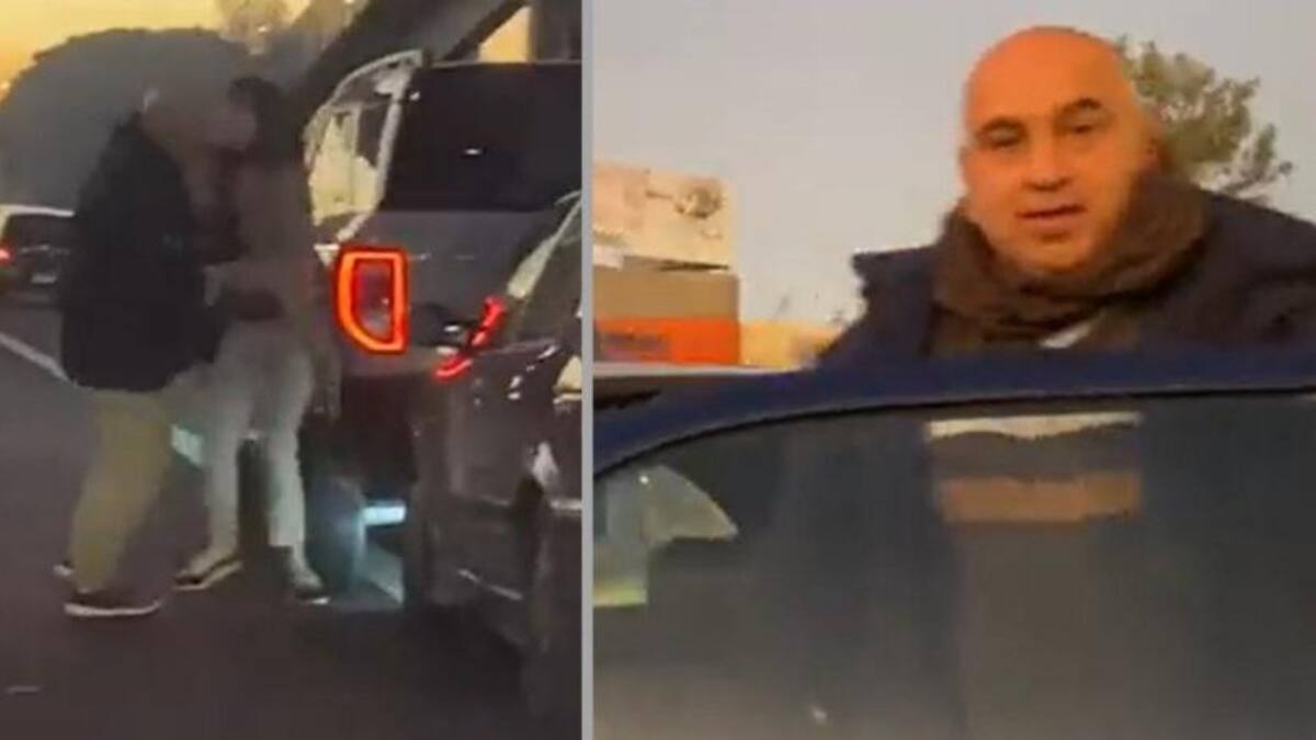 Discusión de tránsito en la Autopista Acceso Oeste. Foto: NA.