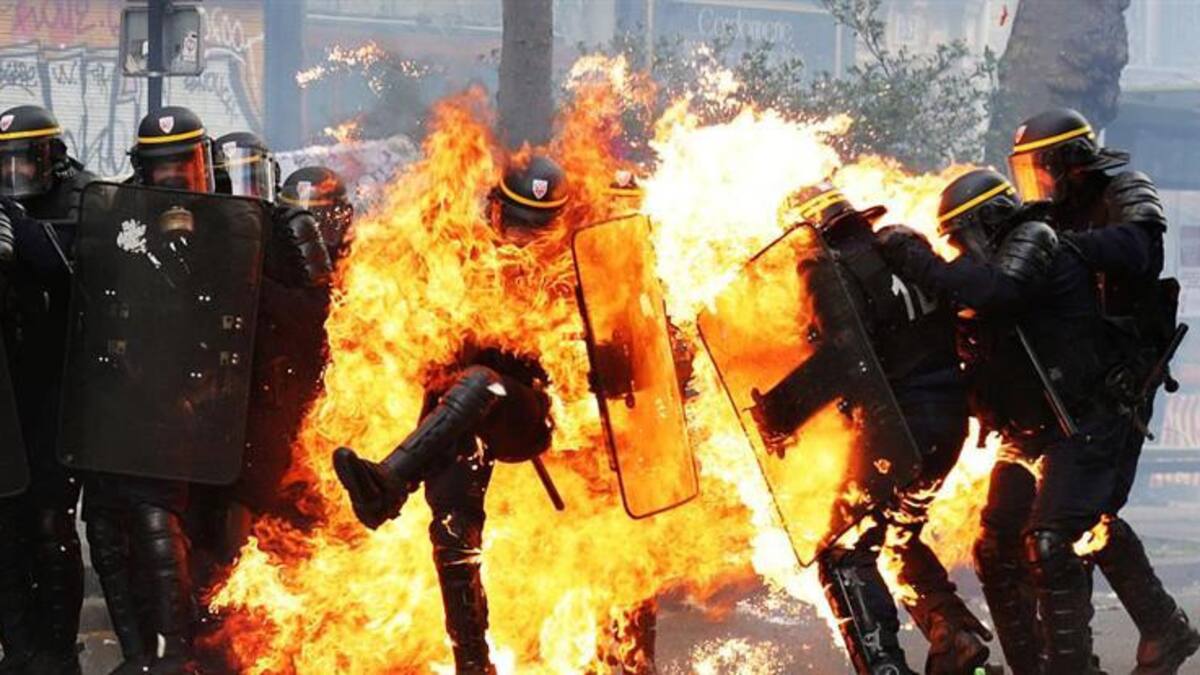 Disturbios en Francia por el día del trabajador
