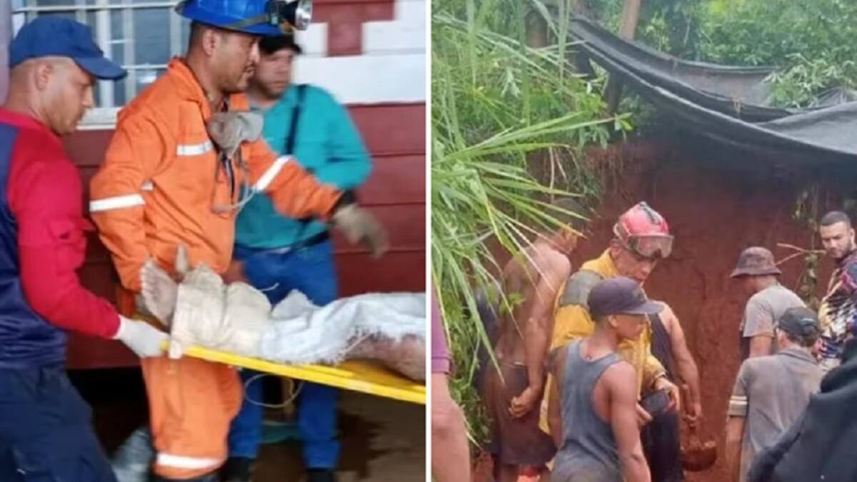 Doce personas murieron asfixiadas al sureste de Venezuela tras el colapso de una mina de oro. Fotos: Twitter
