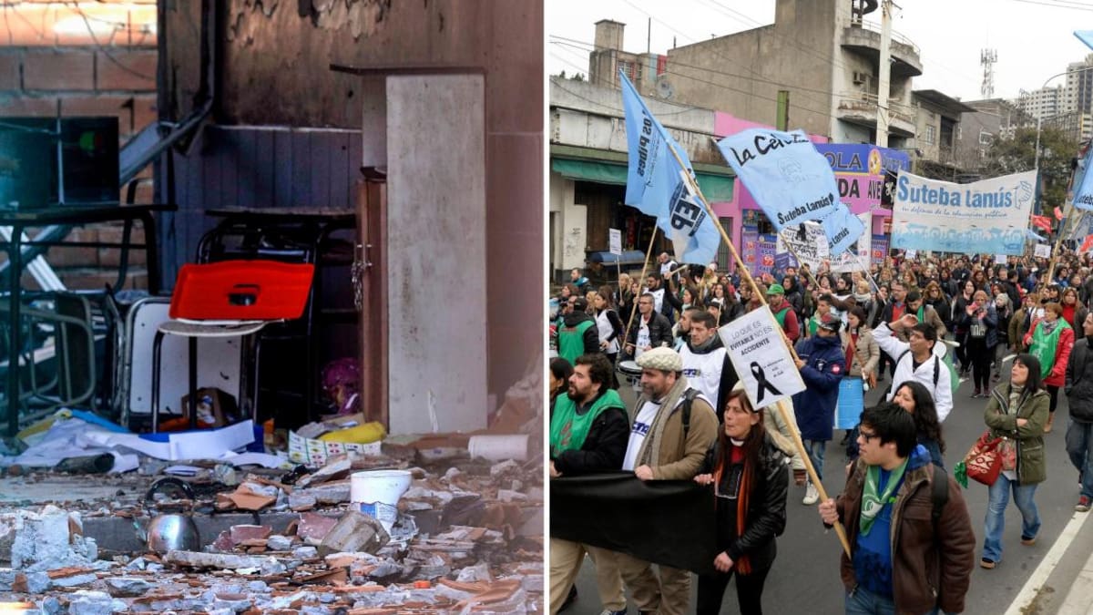 Docentes - paro en Moreno