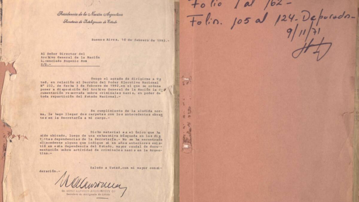 Documentación desclasificada de jerarcas nazis.
