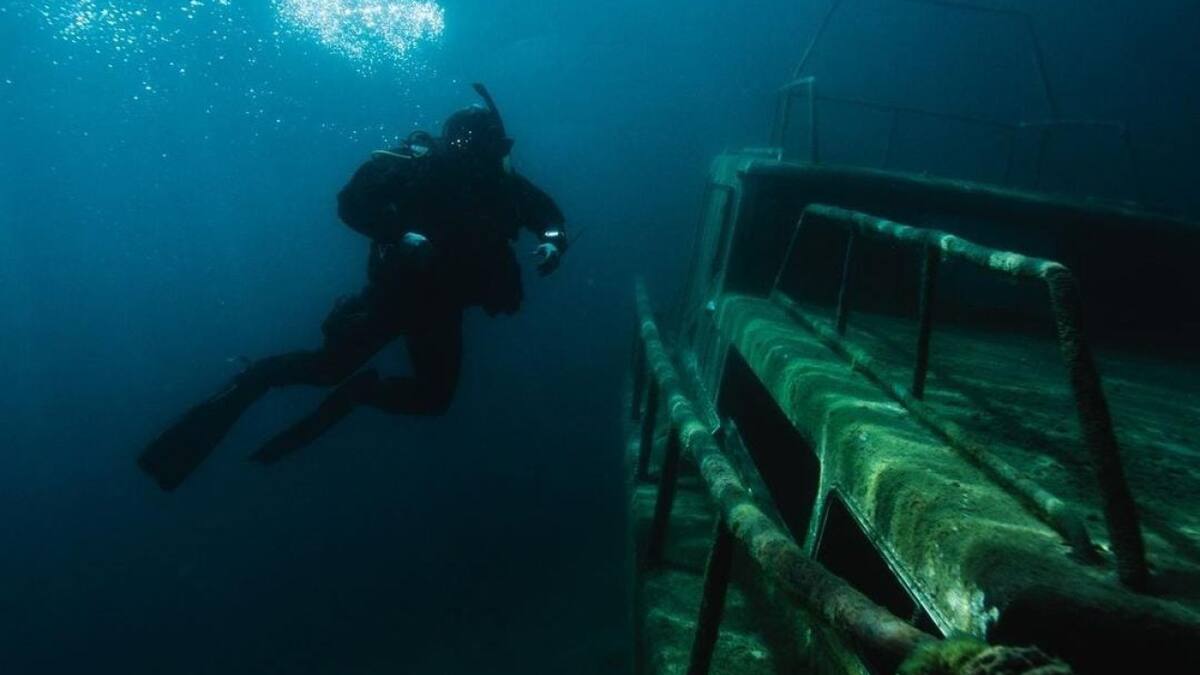El barco se hundió en el lago Nahuel Huapi en 1906. Foto: Instagram / labusquedadelhelvecia.