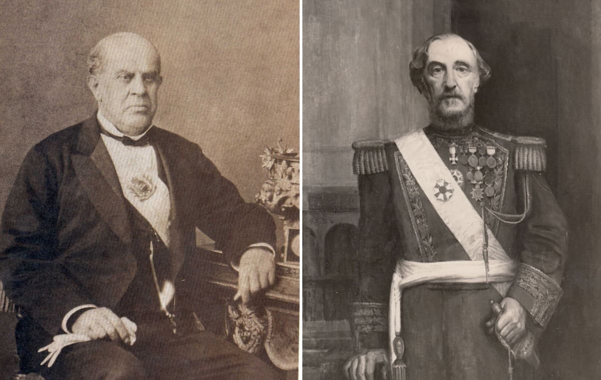 Domingo Sarmiento y Bartolomé Mitre