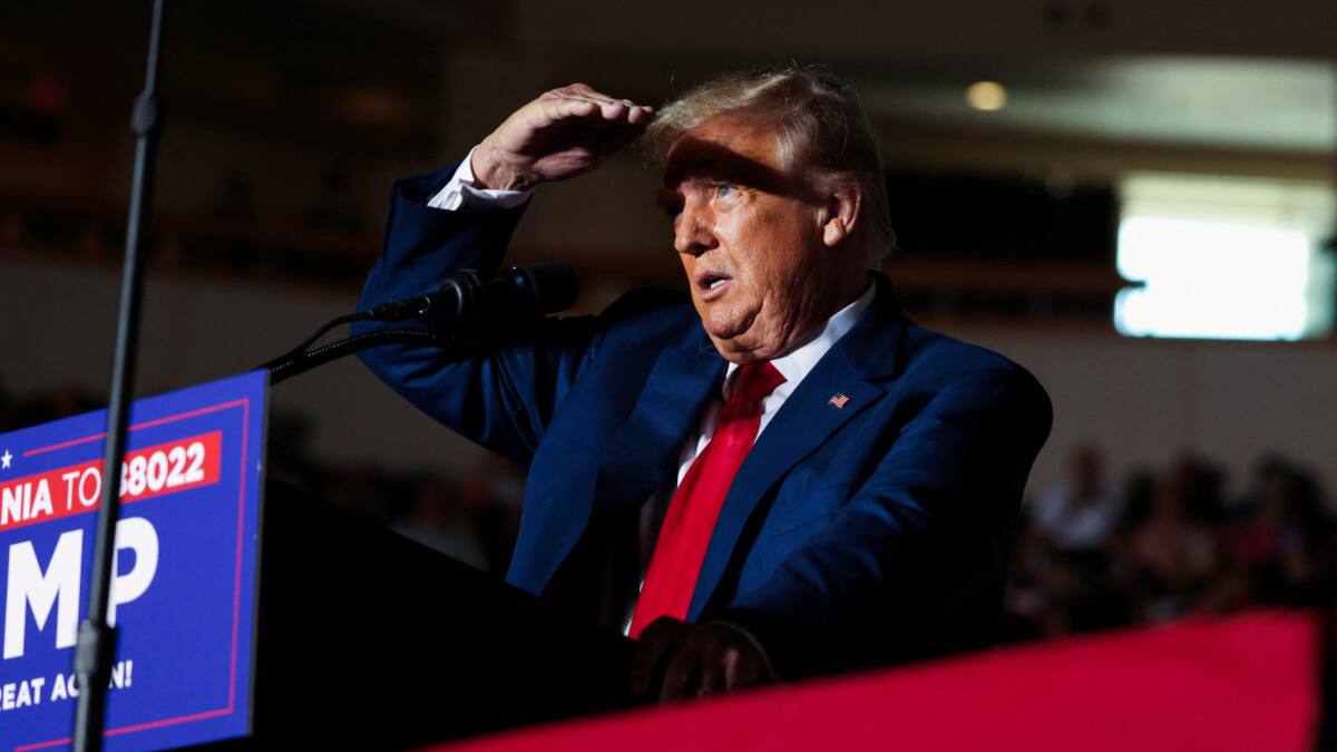 Donald Trump anticipó una imputación en su contra por el asalto al Capitolio. Foto: Reuters.