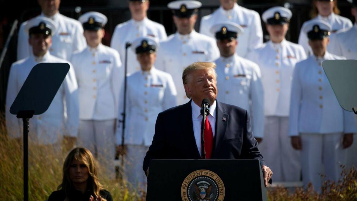 Donald Trump en acto por atentado a las Torres Gemelas, REUTERS